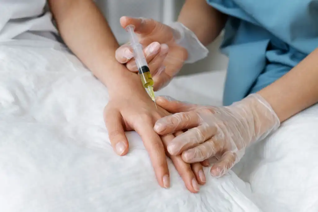 Hand injection procedure